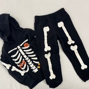 Carter's Black Skeleton Hoodie Set